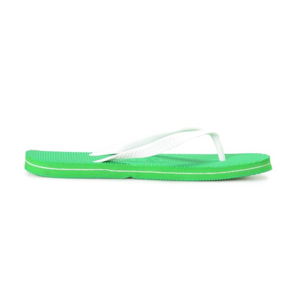 Philipp Plein Green/White Rubber Logo Print Flip Flops Shoes main image 7